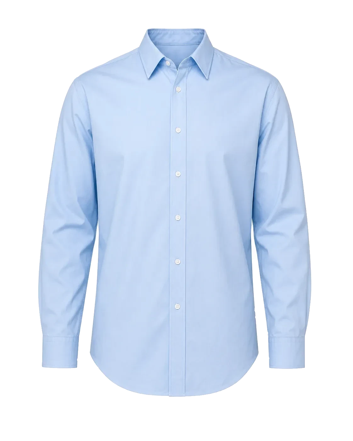 Camisa azul de manga larga