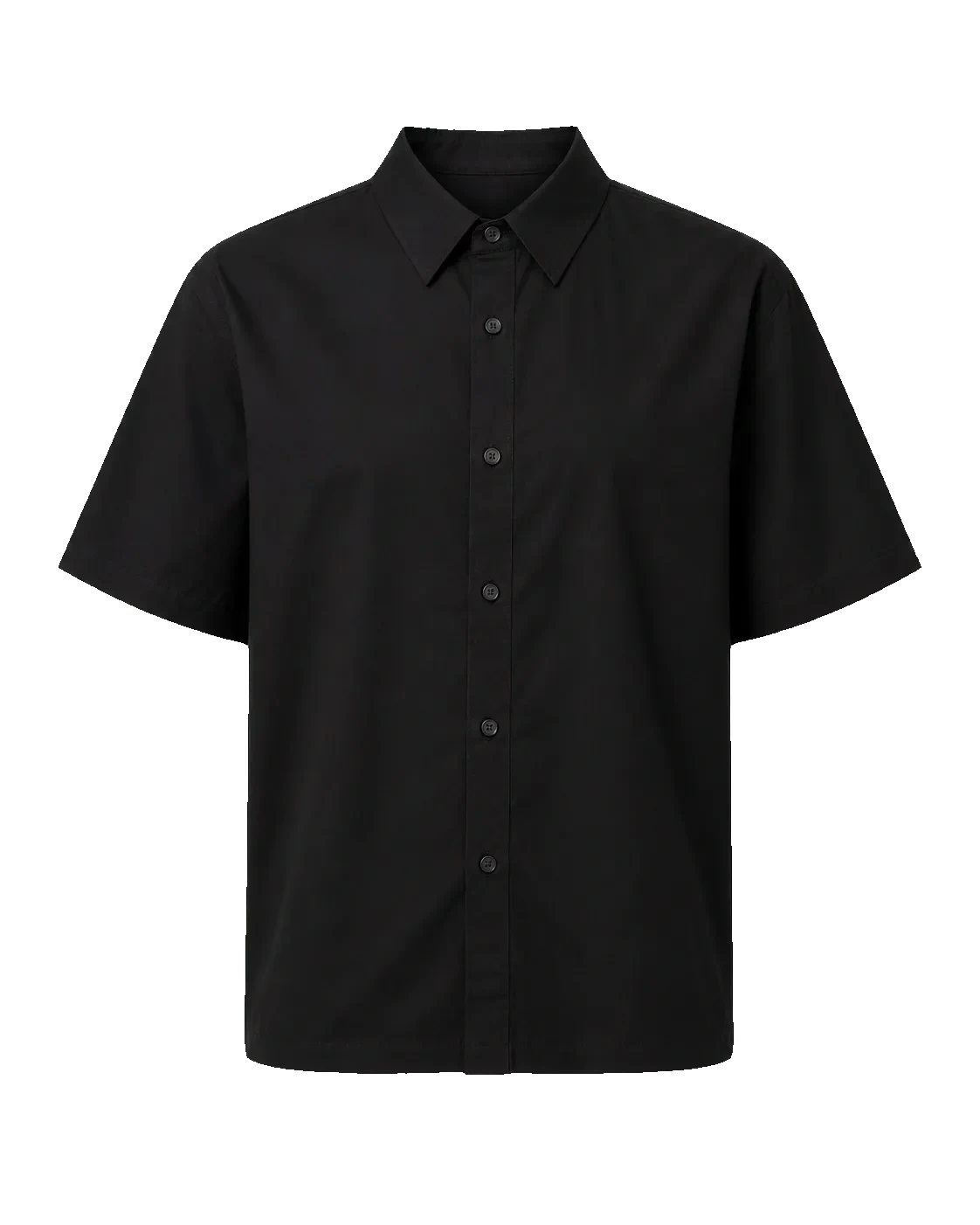 Camisa negra de manga corta