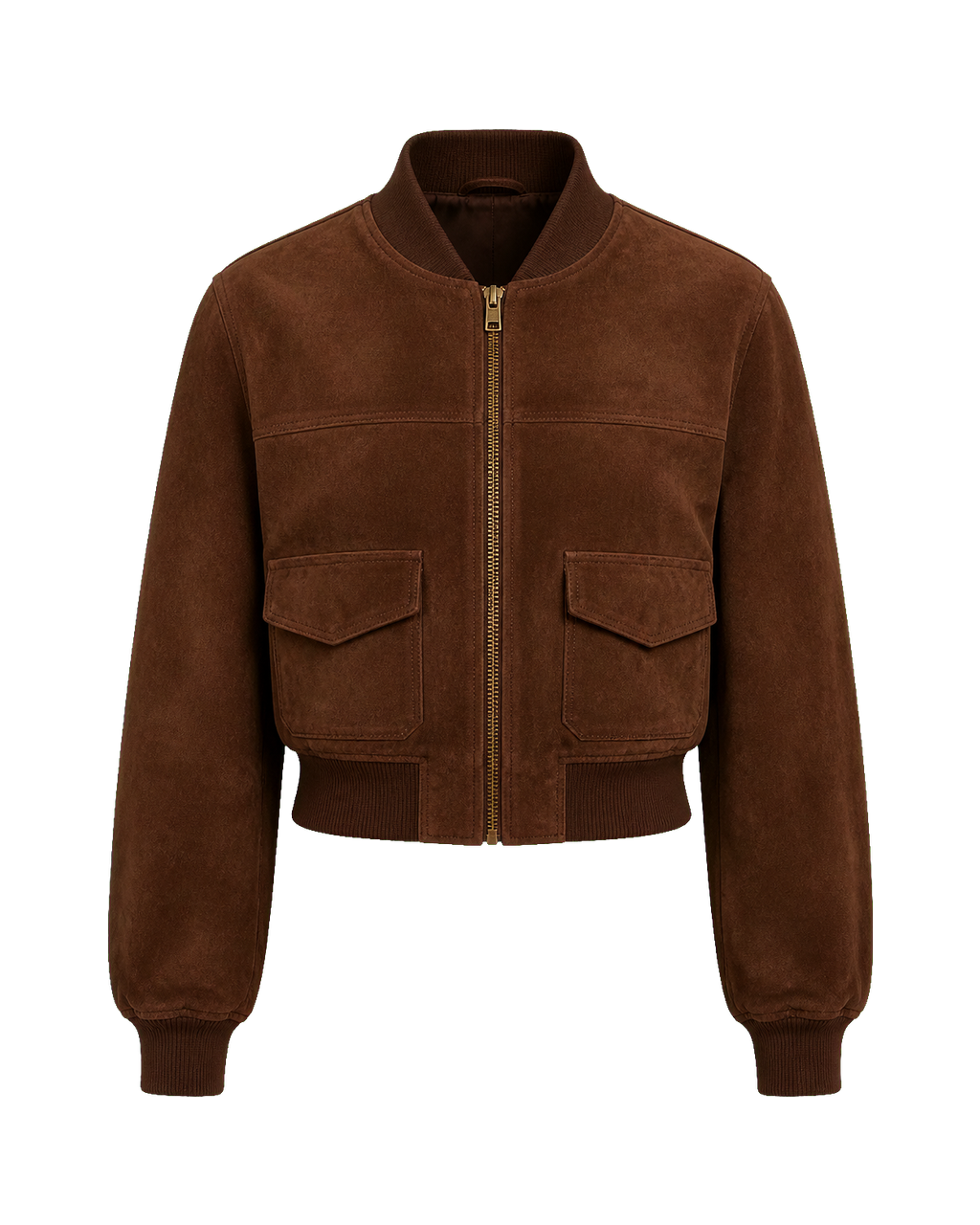 Chocolate Suede Bomber
