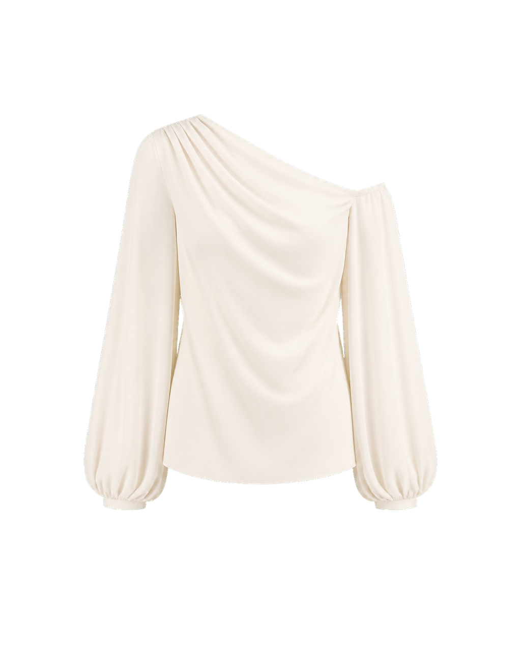 Ivory Draped Blouse