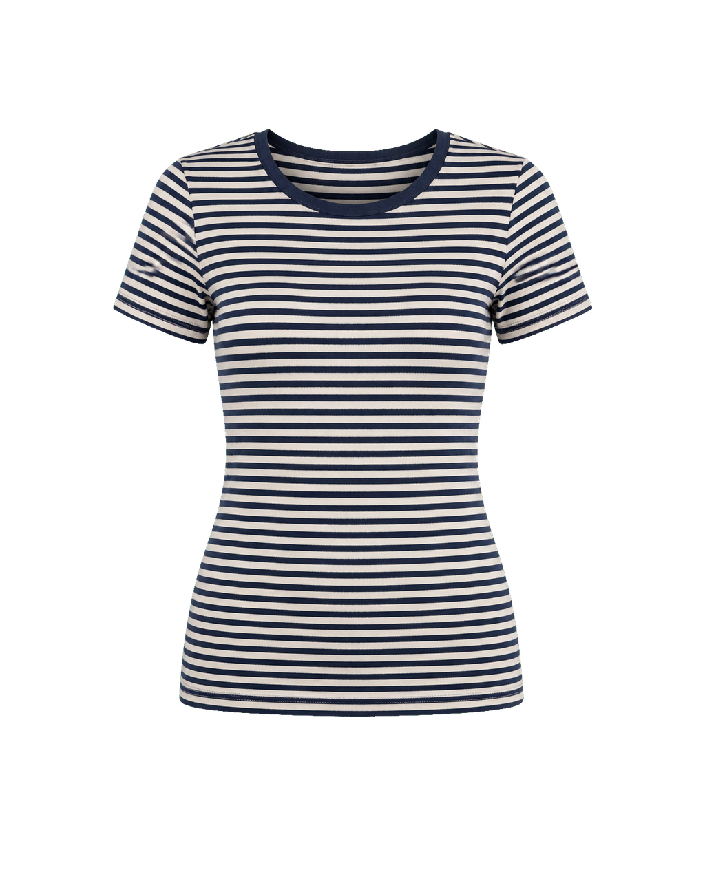 Navy Striped Fitted Tee