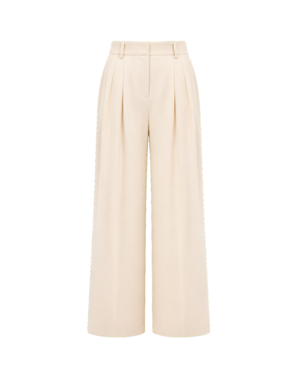Cream Pleated Trousers