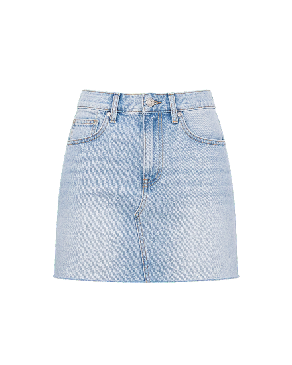 Pale Blue Denim Mini Skirt