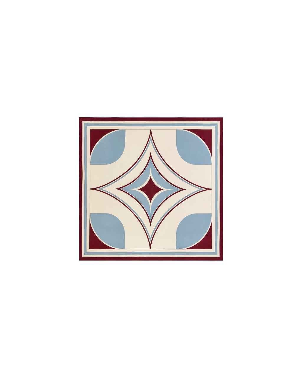 Geometric Silk Neck Scarf
