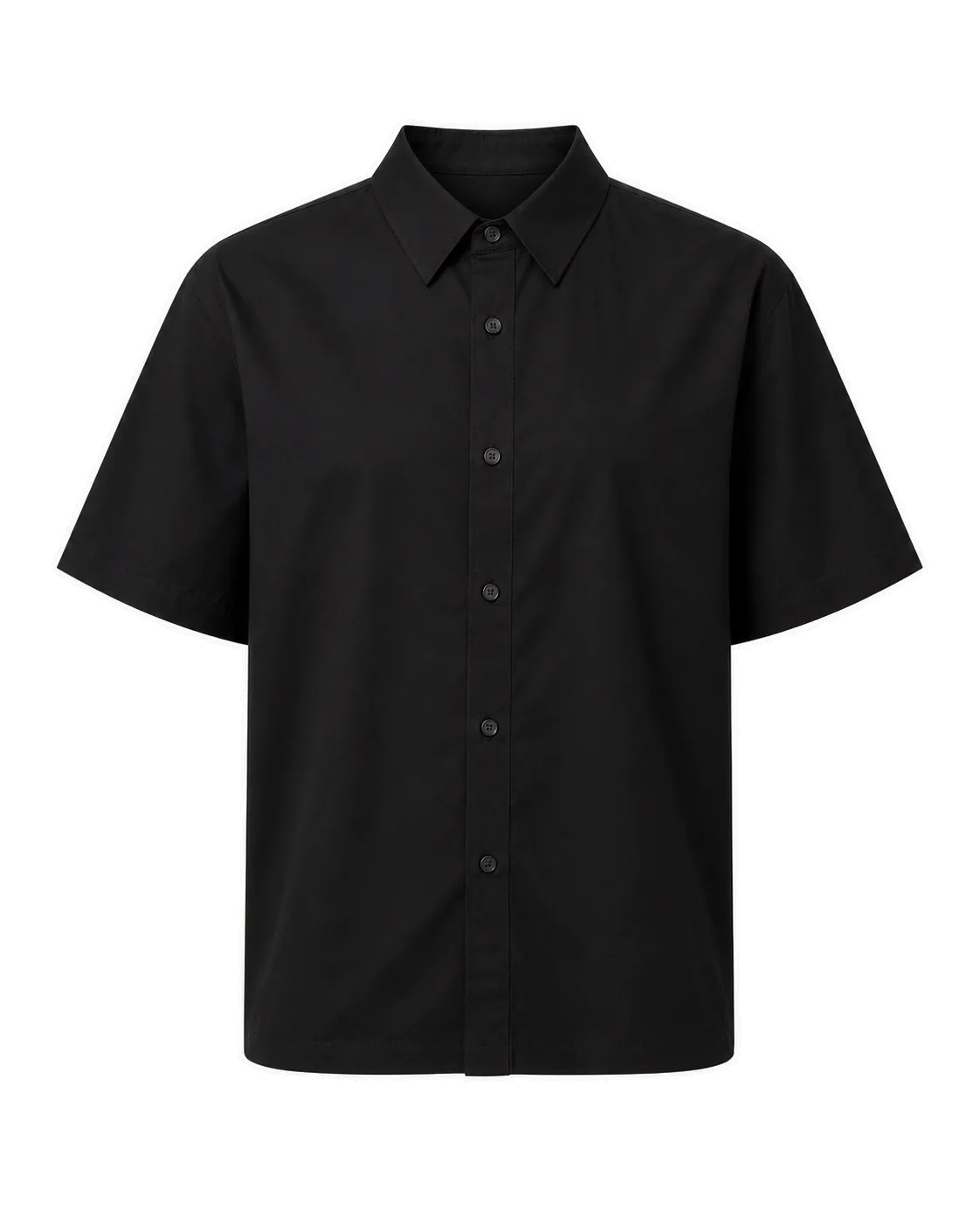 Camisa negra de manga corta