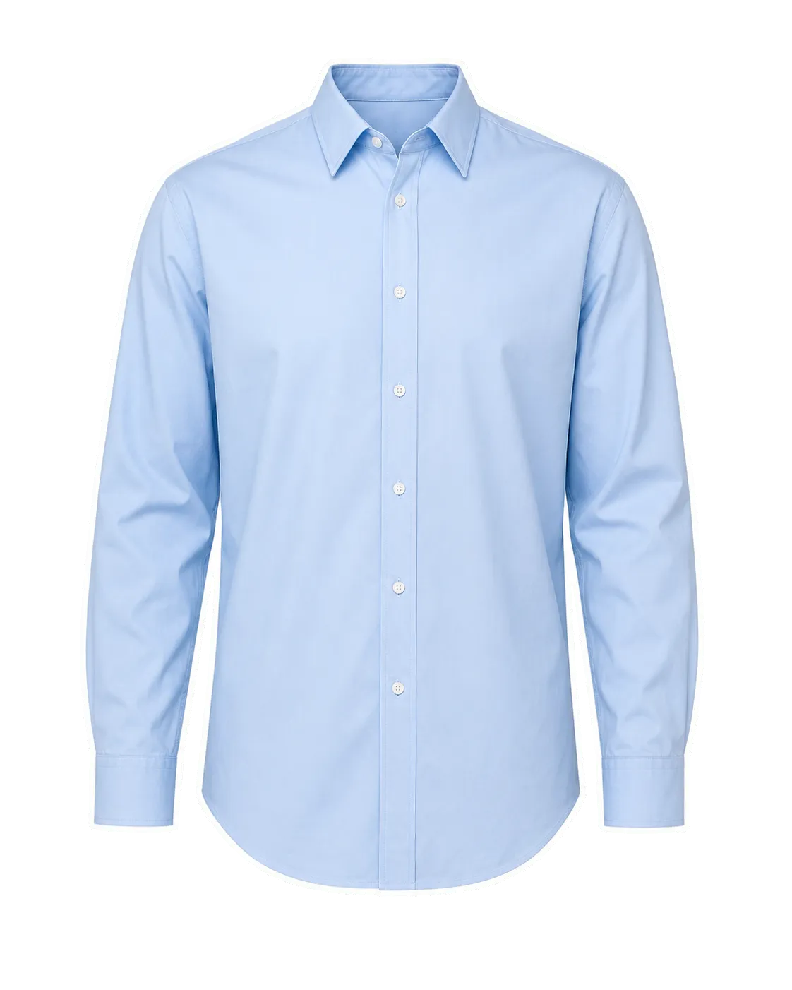 Camisa azul de manga larga